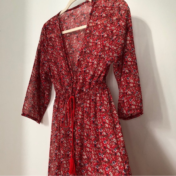 NEW shear voile overlay festival robe kaftan M - Picture 6 of 9